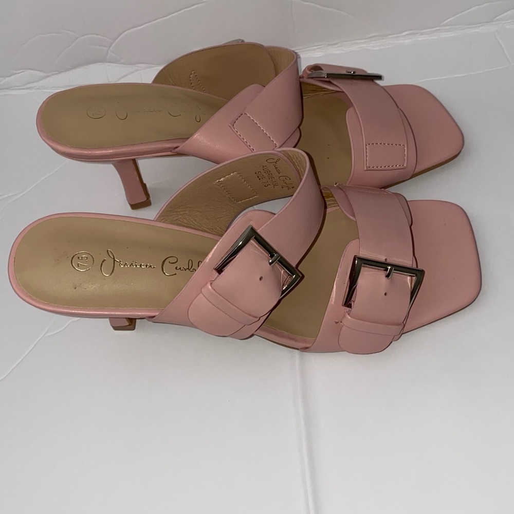 Pink Women's Sandals with Buckle Detail - Picture 7 of 8